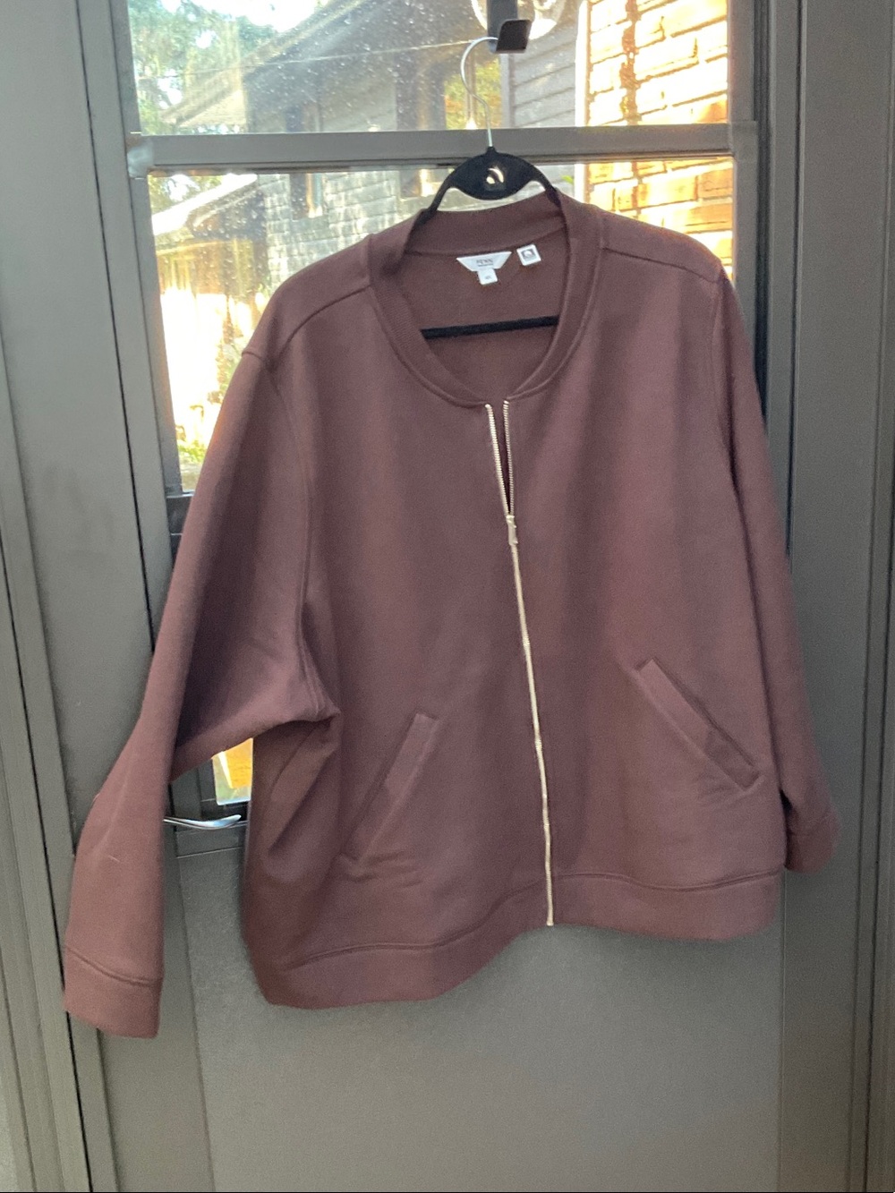 Penningtons Brown Zip-Front Bomber Jacket